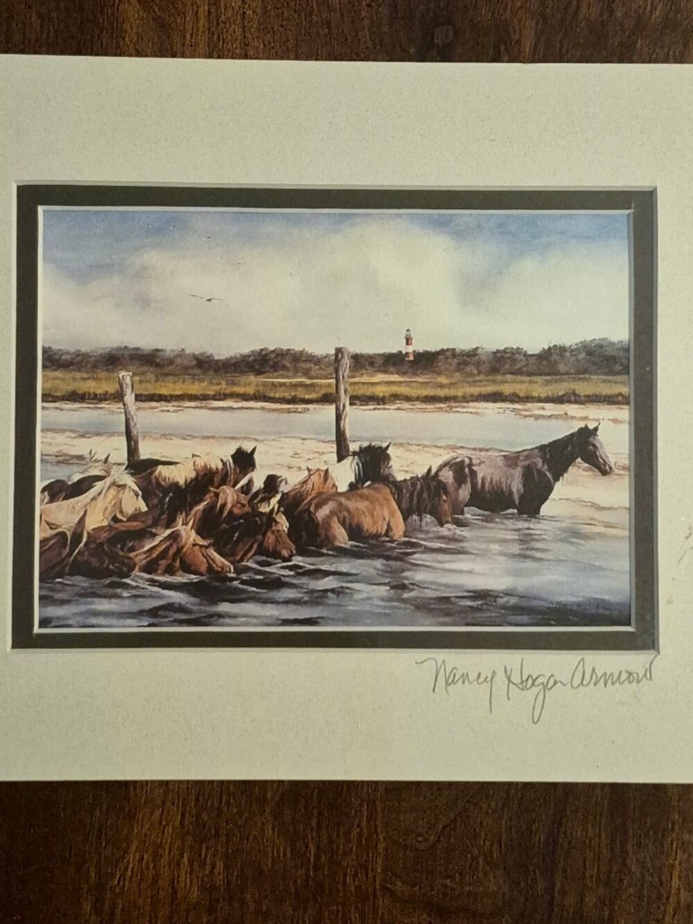 Signed Print by Nancy Hogan Armour. Matted. - Picture 2 of 3